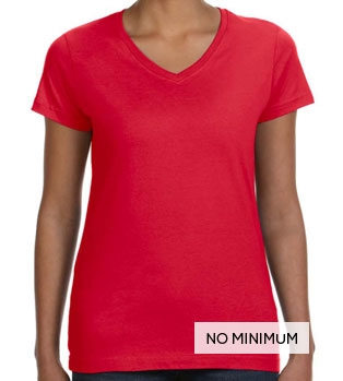 LAT Ladies V-Neck Fine Jersey Tee 